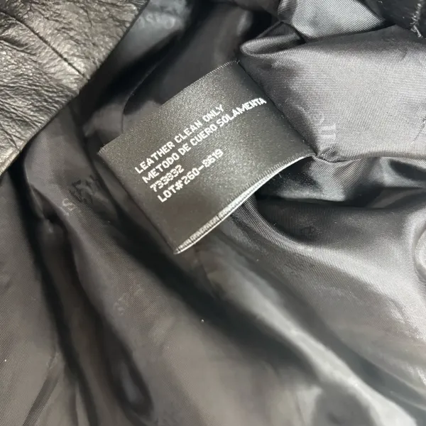 East 5th Genuine Leather Y2K Vintage Black Zip Up Jacket Coat size XL - Image 7