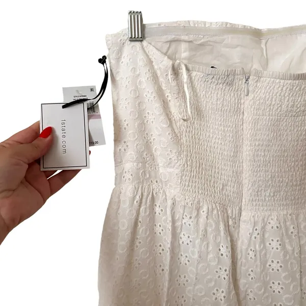 1.STATE Cotton Eyelet Tiered Maxi Dress NWT Sz‎ 6 - Image 6