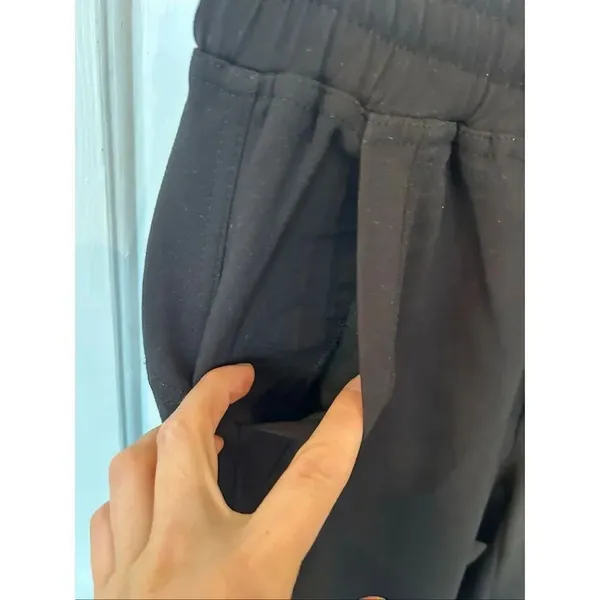 PASKHO ULTRA COMFORTABLE PANTS IN BLACK NERO Travel Jogger Size small - Image 6