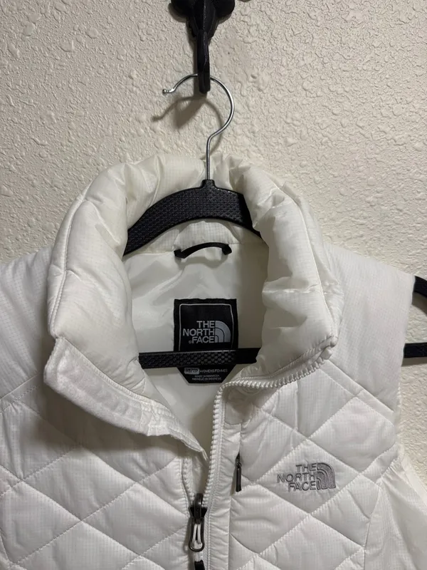 The North Face Thermoball‎ Eco Puffer Vest Womens XS White Quilted Full Zip - Image 6