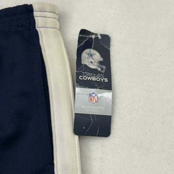 National Football League Dallas Cowboys Football Navy Blue & White Athletic Basketball Shorts size S/M - Image 3