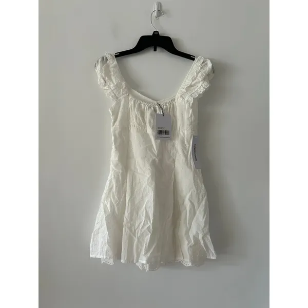 Princess Polly Want Your Love Babydoll White Lace Playsuit NWT Size 2 - Image 6