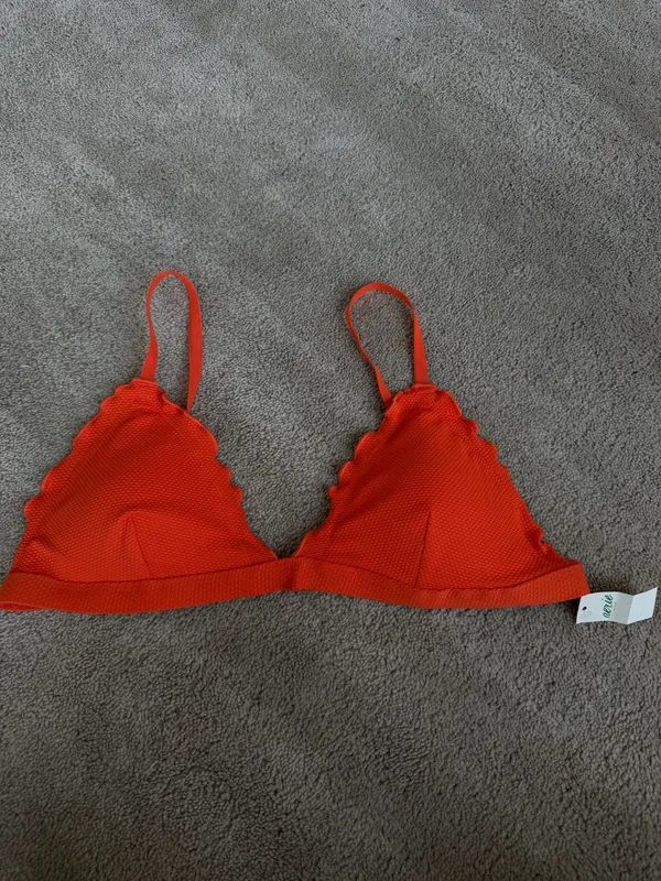 Aerie Orange Triangle Bikini Top Size L - Image 2