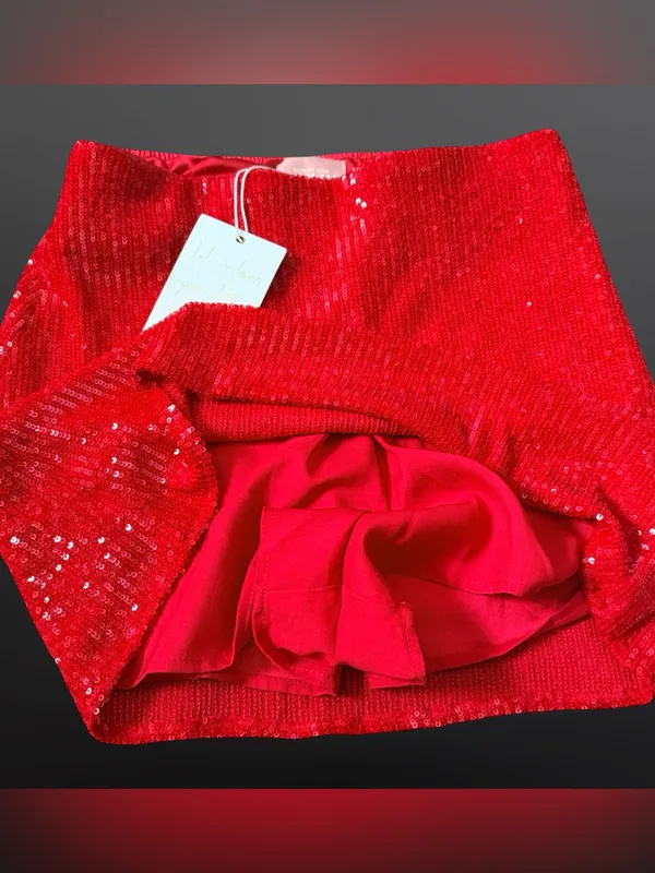 ✨ Show Me Your Mumu All Night Sequin Mini Skort XS NWT - Image 6