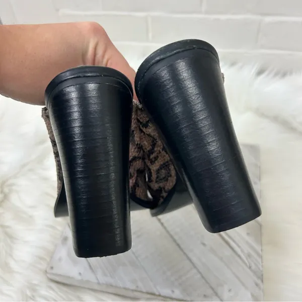 Chinese Laundry Animal Print Faux Snakeskin Heeled Mule Booties Size 7.5 - Image 6