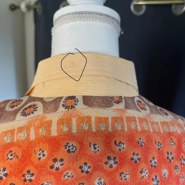 Oleg Cassini Vintage Silk Bomber Jacket Orange Geometric‎ Floral Print Small - Image 7