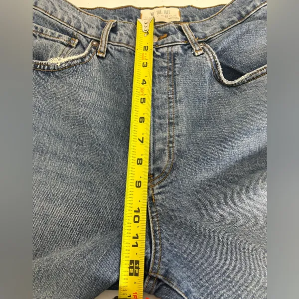 Free‎ People Jeans Womens 29 Blue We The Free Button-Fly Denim Straight Leg 621 - Image 7