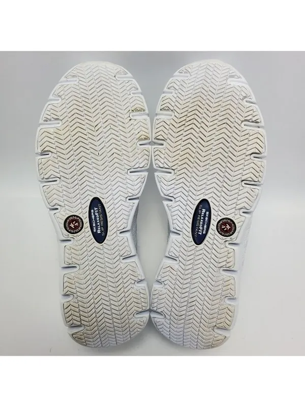Skechers Flex Work Slip Resistant Memory Foam Eldred Dewey Athletic White Sz 8.5 - Image 8