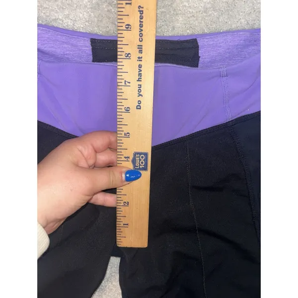 Lululemon Womens Pants Straight Leg Mixed Material Pull On Black Size 4 Thick - Image 9
