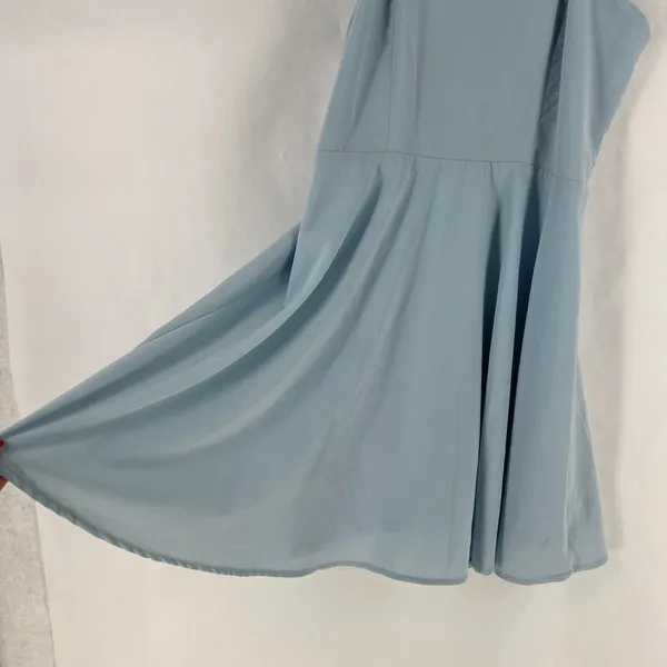 Lulus Call to Charms Mini Dress Womens M Light Blue‎ Stretch Racerback Back Zip - Image 3