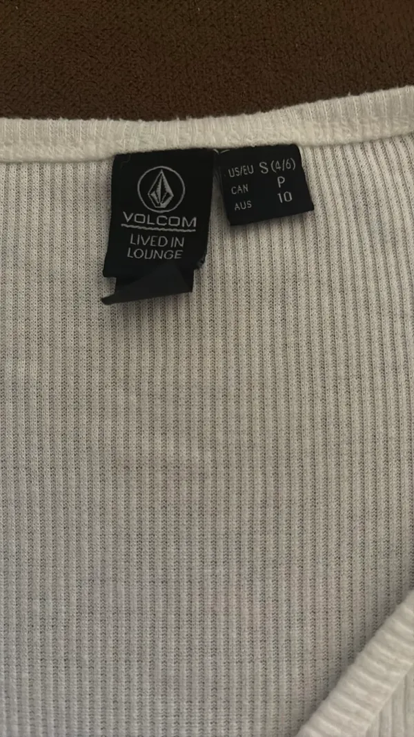 volcom white cinch front top - Image 2