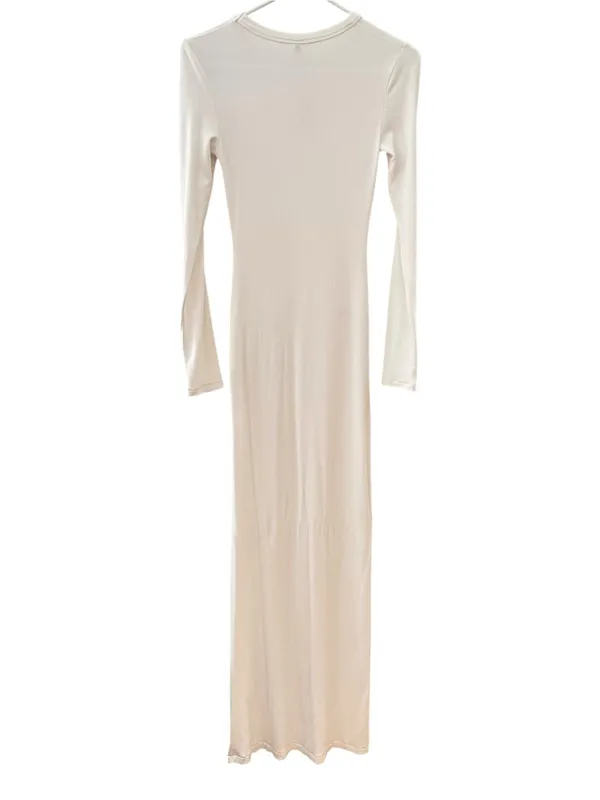 Skims Soft Lounge Crew Ribbed Maxi Dress Size L Marble New - Image 5
