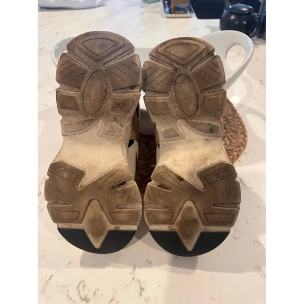 Steve Madden Possession Chunky Platform Sneakers Black Tan 8M Streetwear Y2K - Image 5