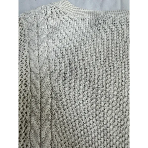 American Eagle Outfitters Cream Cable Knit Sweater Long Sleeve XS‎ - Image 6