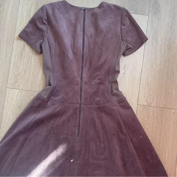 BCBGMAXAZRIA Suede A-line dress - Image 7