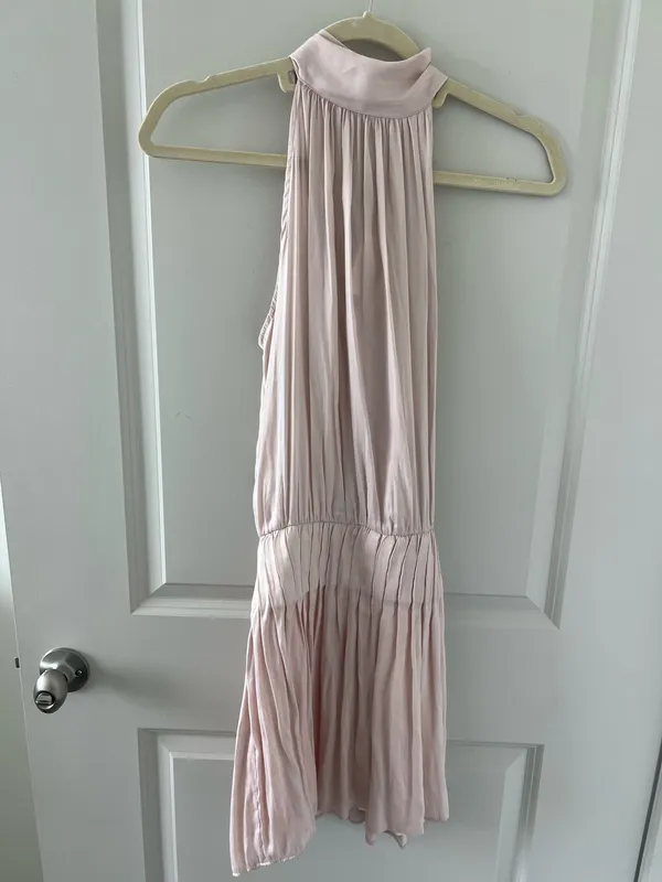 American Threads Blush Tie-Back Mini Dress - Image 2