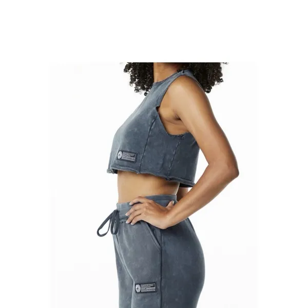 Alphalete Women’s Very Terry Crop top Cutoff - Blue Topaz , Size Medium - Image 3