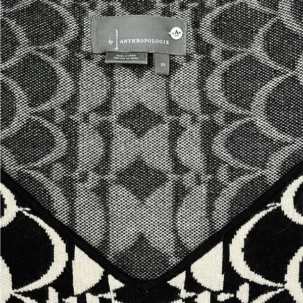 Anthroplogie Art Deco Sweetheart Neckline Twee Knit Dress - Image 3