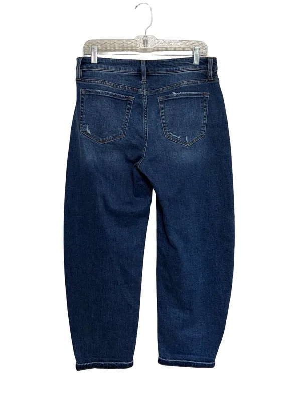 Lovervet by Vervet Mid Rise Double Cuffed Hem Barrel Leg Jeans - Size 29 - Image 4