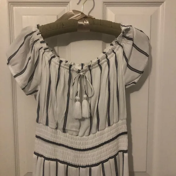American Eagle NWT Striped off the Shoulder Dress - Image 2