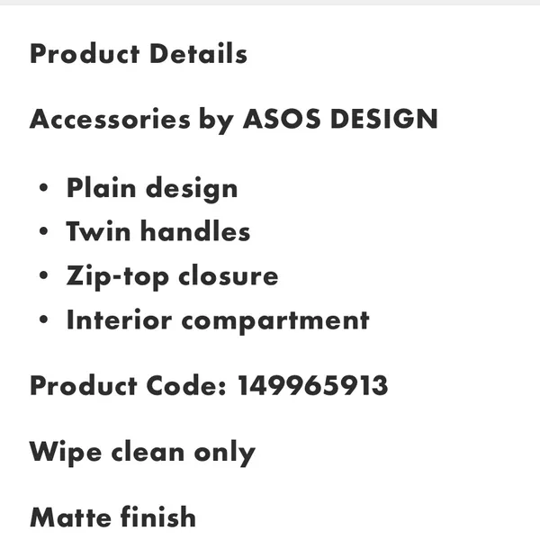 ASOS- faux leather black shoulder bag - Image 6