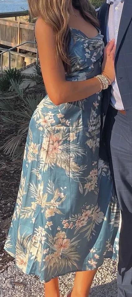Womens Floral Print Cami Dress - Image 4