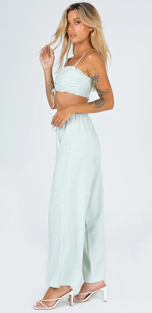 Princess Polly Tidelands Set Two-Piece Gingham Green - Image 3