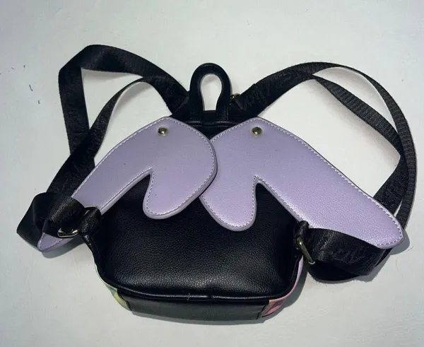 Luv Betsey By Betsey Johnson Mini Backpack Purse Butterfly Moveable Wings Black - Image 4