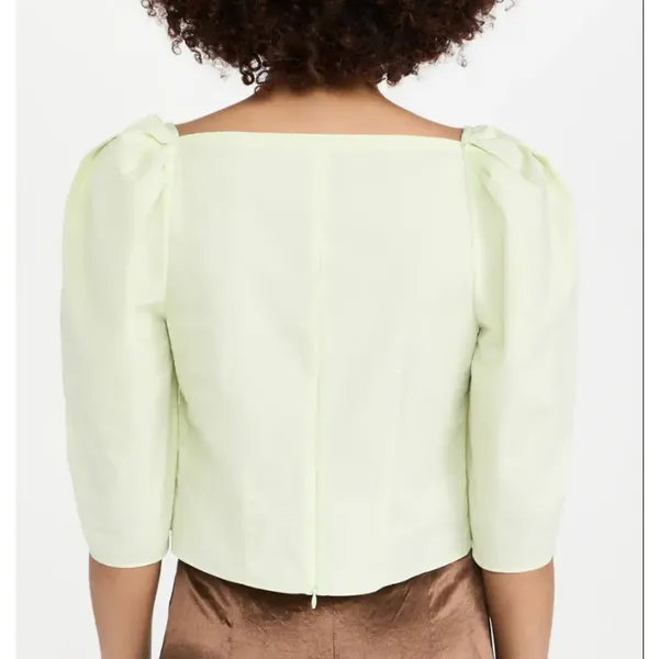 NEW Vince Draped Square Neck Top in Honeydew‎ - Image 10