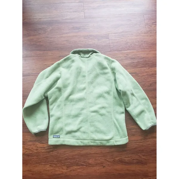 Patagonia Synchilla Women's Light Green Fleece Jacket Size L Full Zip Vintage - Image 3