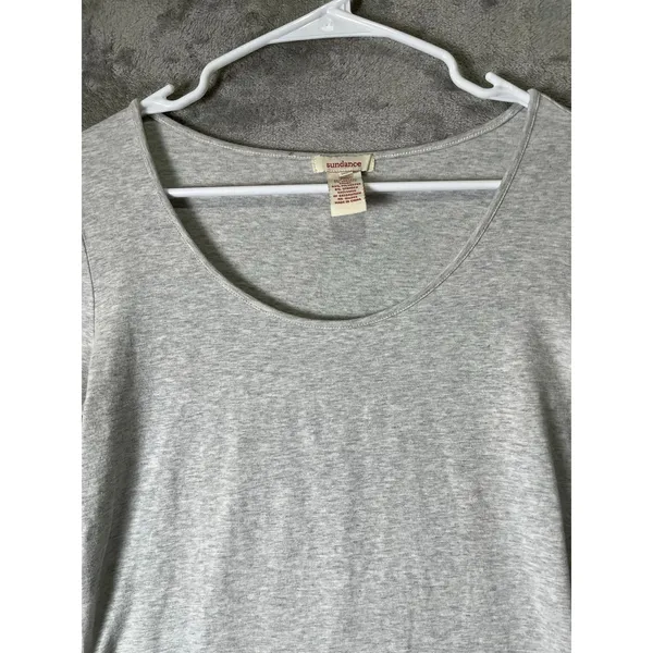 Sundance Ruched Sleeve Top Gray Romantic Boho Feminine Cottagecore XS - Image 2