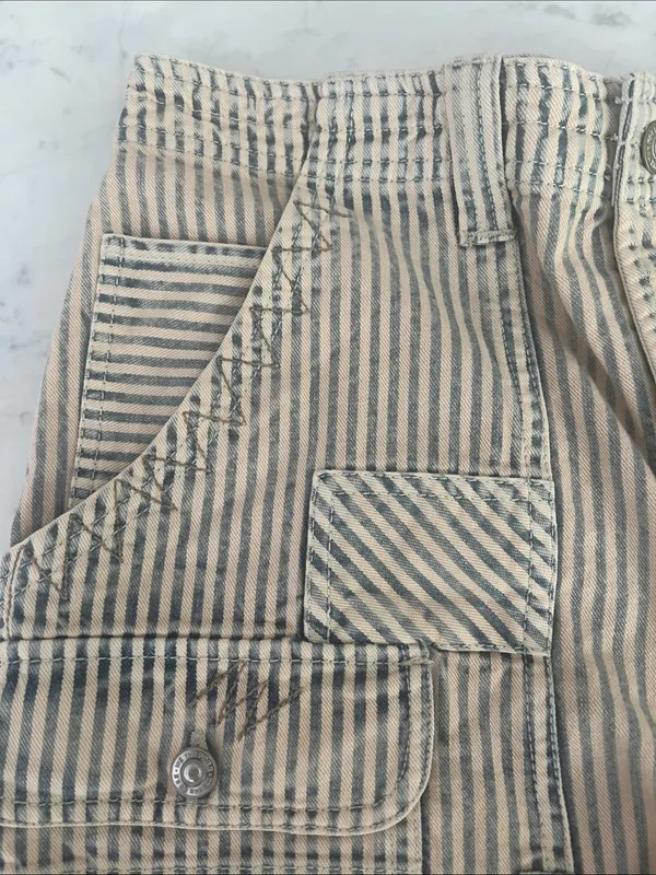 We The Free Day Dreamer Railroad Free People Boho Striped Shorts - Image 9