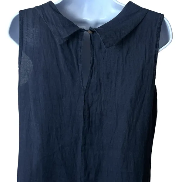 Unbranded‎ 100% Linen Made In Italy Tie Neck A-Line Dress Resort Travel Luxury S - Image 6