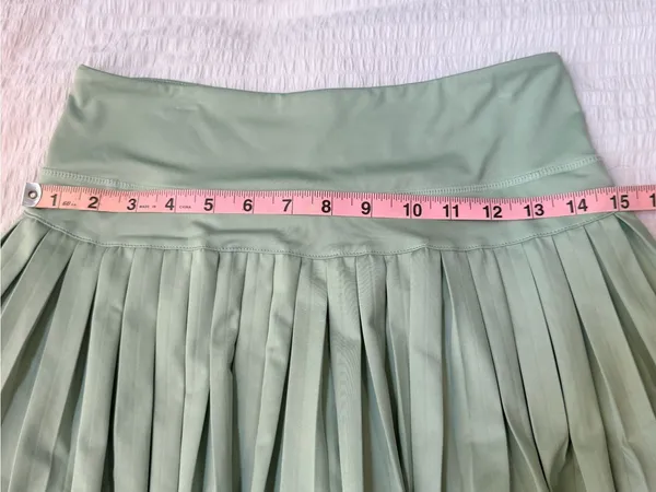 Gold Hinge Pleated Mint Green Women's Skirt - Image 9
