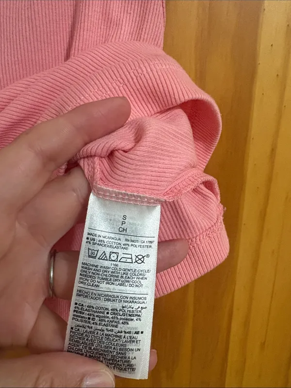 Old Navy Size Small Pink Ribbed Tank Top - Image 3