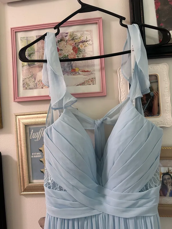 Azazie Bridesmaid Dress Sky Blue - Image 3