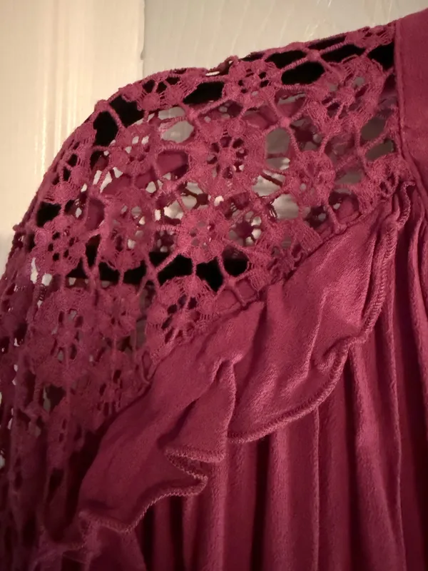 Free People Little Bit of Love in Raspberry - Image 4