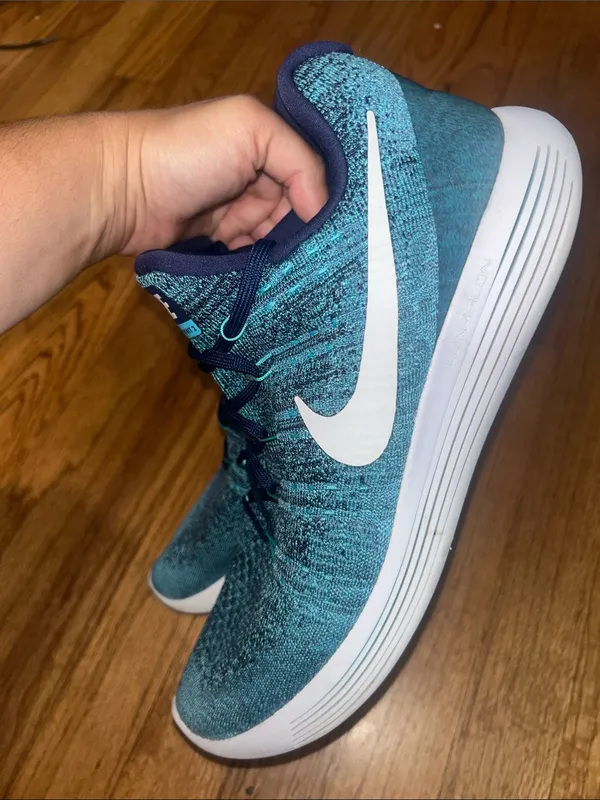 Nike Lunarepic Flyknit 2 Women's Size 10 Running Shoes Blue - Image 3