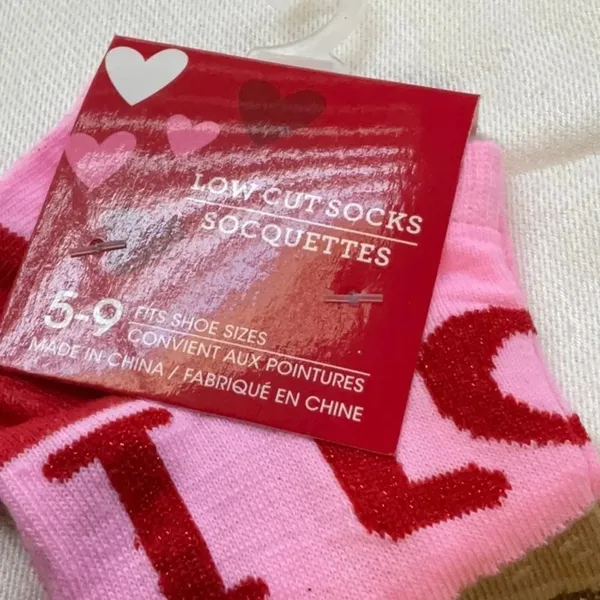 Valentines socks Red - Image 3
