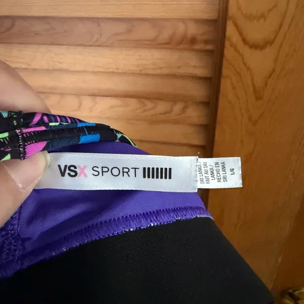 Victoria's Secret VSX The Player Racerback Sport Bra multicolor Sz L - Image 3