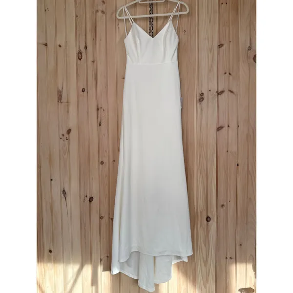 NWT Lulus Feeling of Forever White Sleeveless Mermaid Dress Wedding Bride Sz XL - Image 2