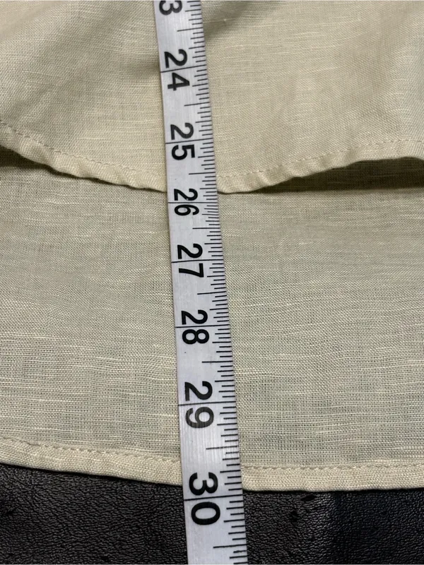 Tuckernuck Tan Floral Cuff Cotton Linen Willow Blouse size XS - Image 14