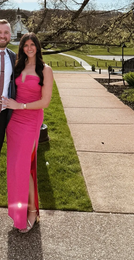 Revolve Hot Pink Gown - Image 2