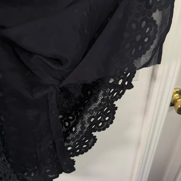 Hill House Charlie Black Crochet Lace Scallop Dress‎ Shift Mini Preppy Womens XL - Image 5