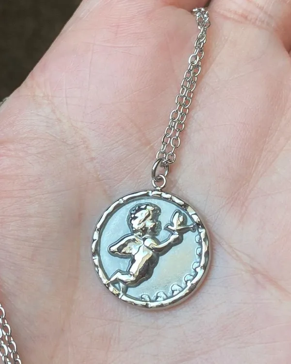 Handmade fully stainless steel angel cherub goth cute chic fairy necklace👼💗 - Image 4