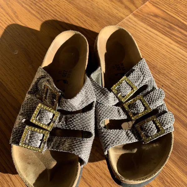 Birkenstock Betula 230 Sandals Slides Gold Buckle Summer Shoes Women Size 5.5 - Image 6