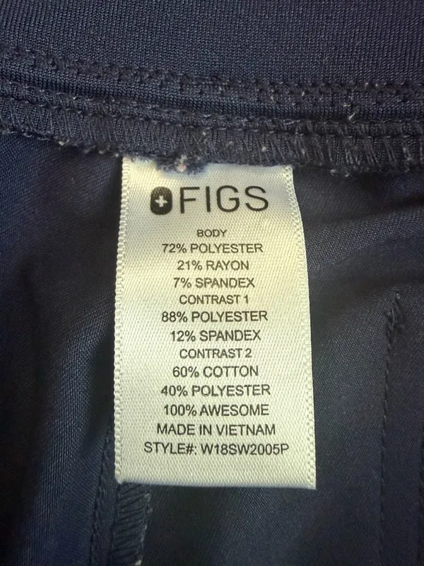 FIGS Technical Collection Scrub Jogger Pants | Women’s Small Petite | Navy Blue - Image 3