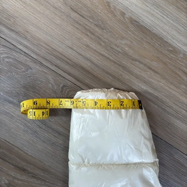 A New Day Women’s Cropped Puffer Jacket Pearl Medium Shiny Y2K Streetwear - Image 11