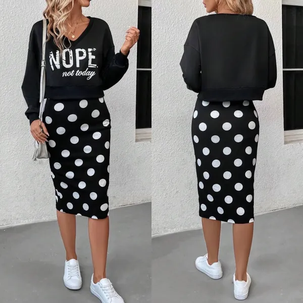 Moa Moa Black and White Polka Dot Skirt - Image 2