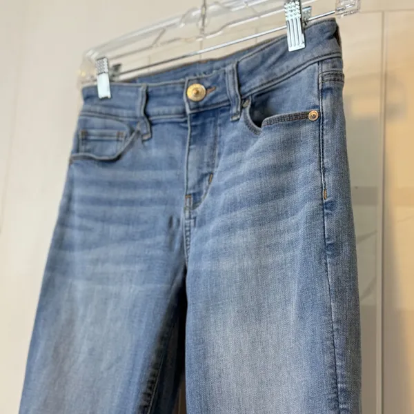 American‎ Eagle Next Level Stretch Skinny Jeans Light Wash Blue Womens 0 Regular - Image 4